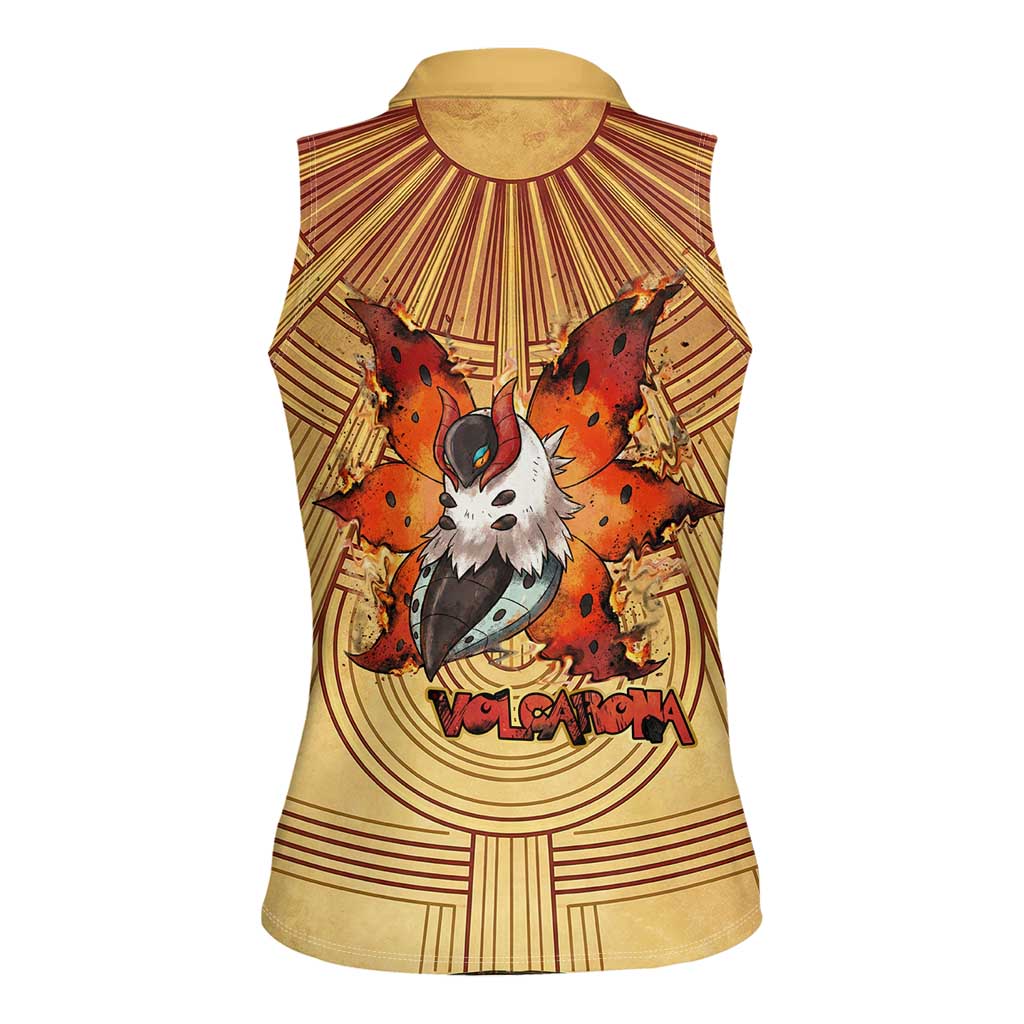 Volcarona Women Sleeveless Polo Shirt Aztec Sun God Tapestry Art