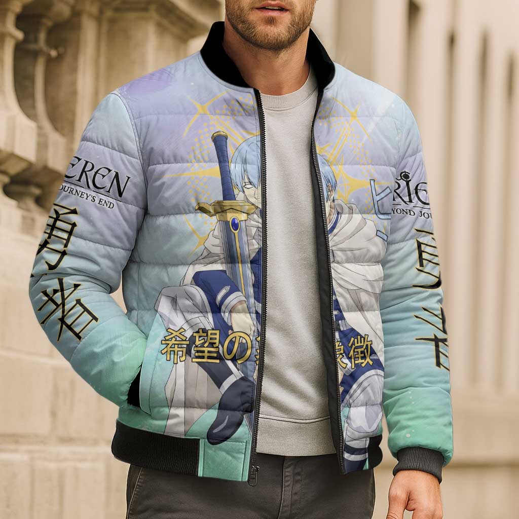 Himmel Frieren Beyond Journey’s End Bomber Puffer Jacket Celestial Anime Fantasy Style