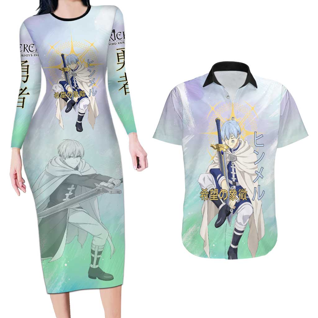 Himmel Frieren Beyond Journey’s End Couples Matching Long Sleeve Bodycon Dress and Hawaiian Shirt Celestial Anime Fantasy Style