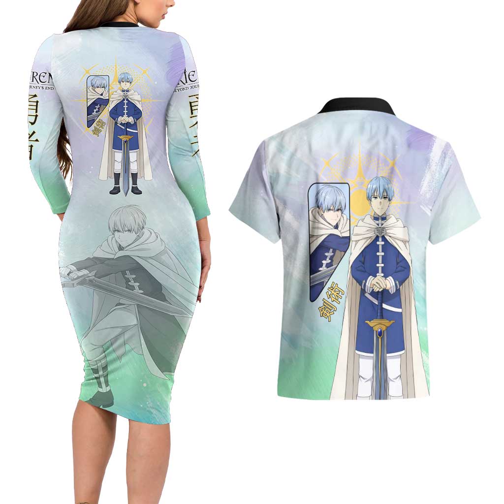 Himmel Frieren Beyond Journey’s End Couples Matching Long Sleeve Bodycon Dress and Hawaiian Shirt Celestial Anime Fantasy Style