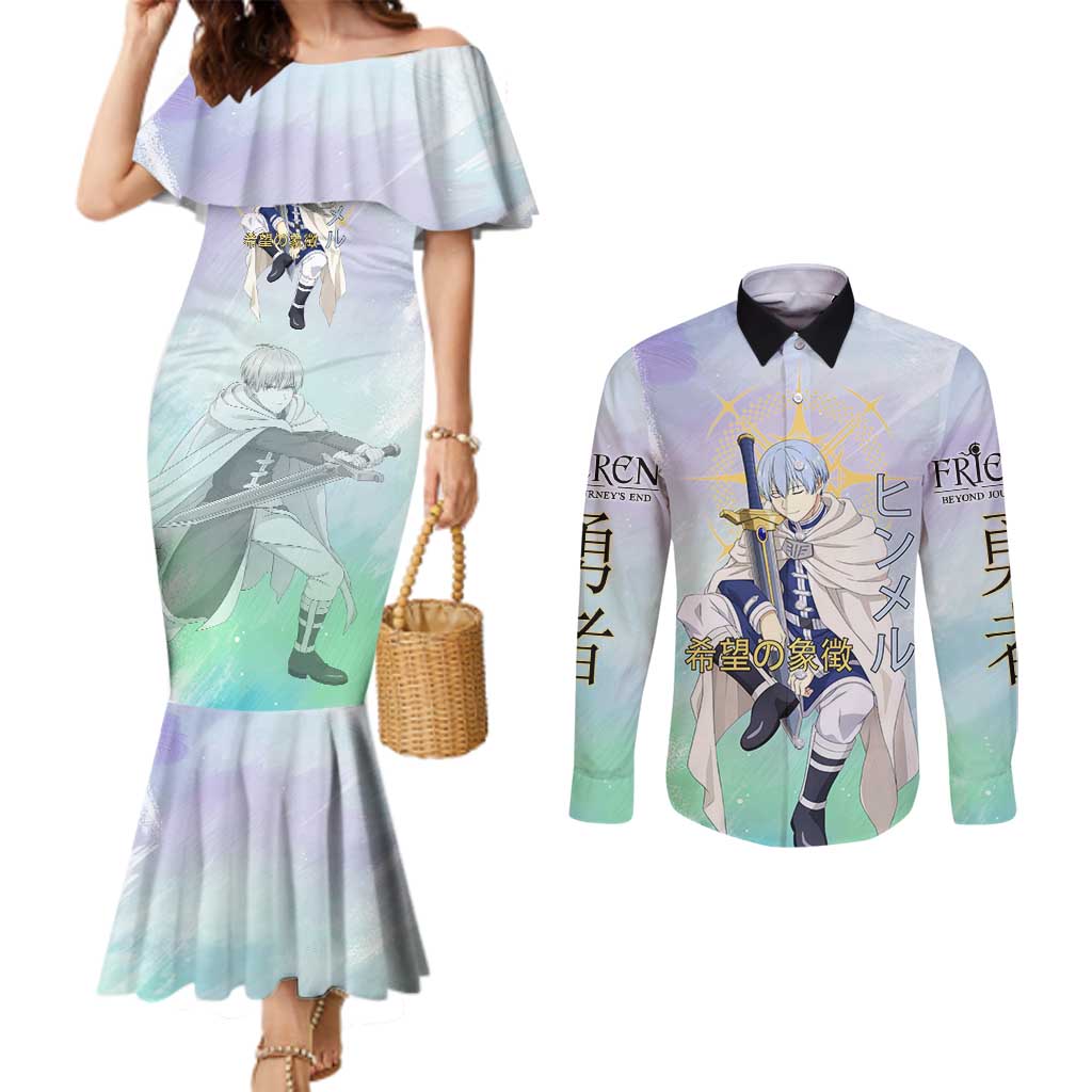 Himmel Frieren Beyond Journey’s End Couples Matching Mermaid Dress and Long Sleeve Button Shirt Celestial Anime Fantasy Style