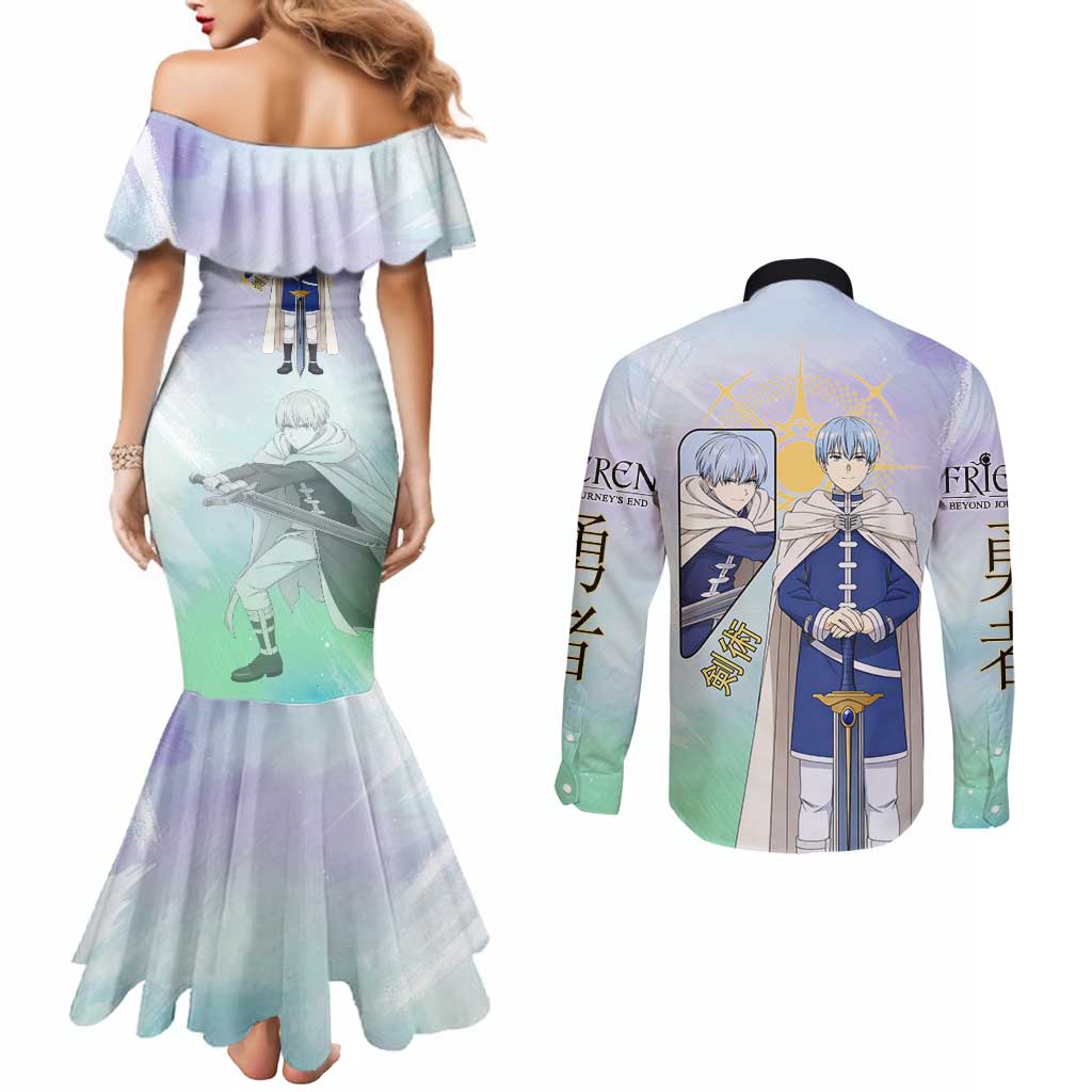 Himmel Frieren Beyond Journey’s End Couples Matching Mermaid Dress and Long Sleeve Button Shirt Celestial Anime Fantasy Style