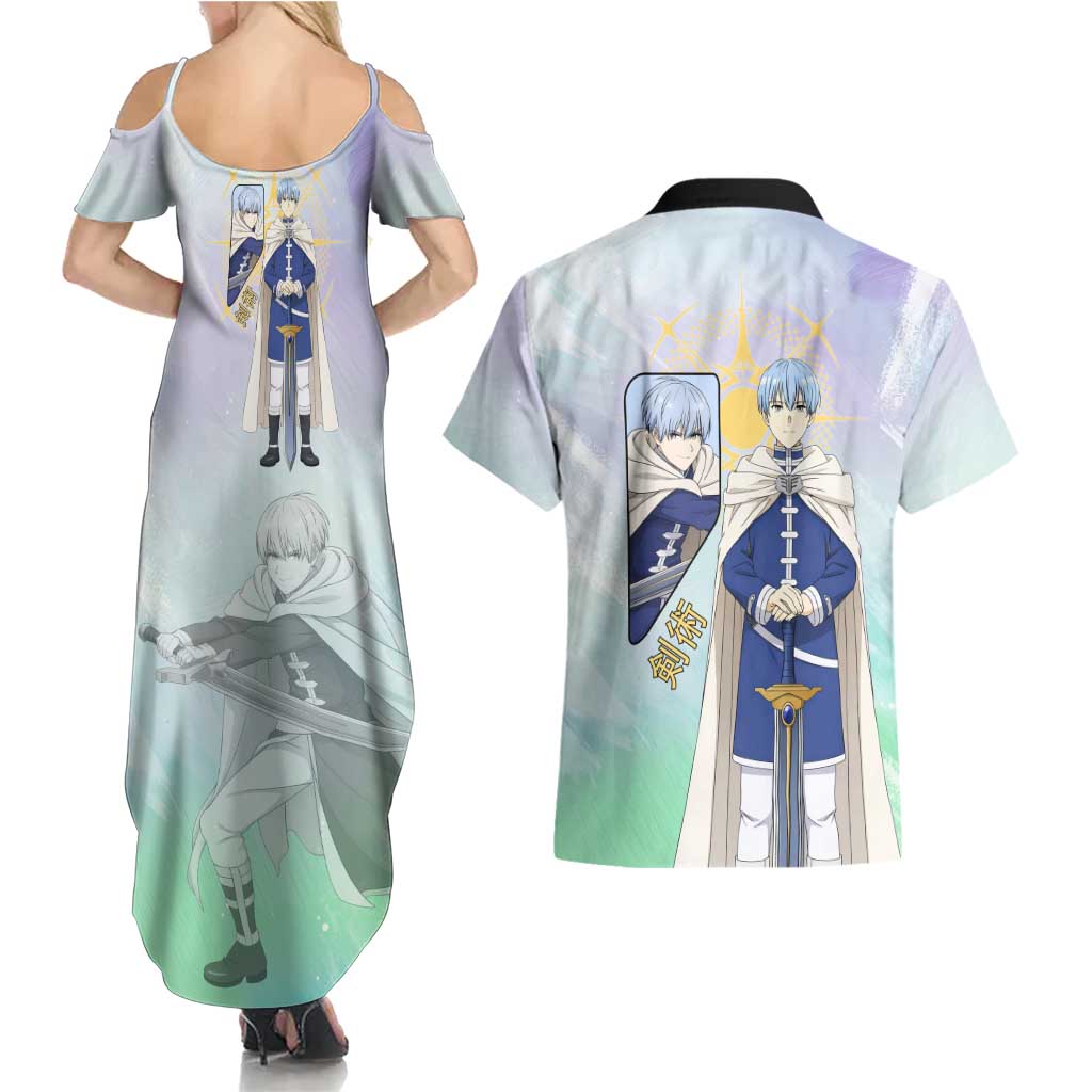 Himmel Frieren Beyond Journey’s End Couples Matching Summer Maxi Dress and Hawaiian Shirt Celestial Anime Fantasy Style