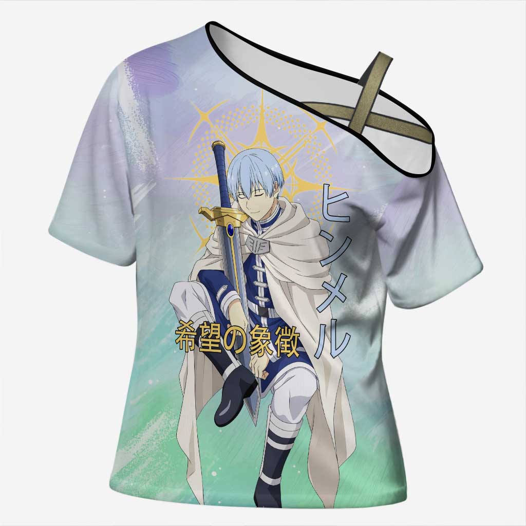 Himmel Frieren Beyond Journey’s End Cross Shoulder Shirt Celestial Anime Fantasy Style