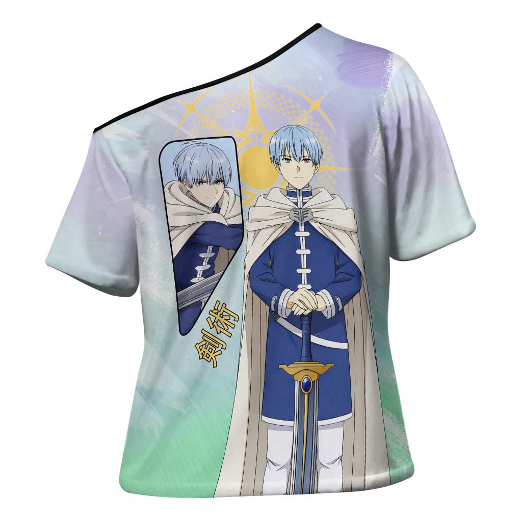 Himmel Frieren Beyond Journey’s End Cross Shoulder Shirt Celestial Anime Fantasy Style