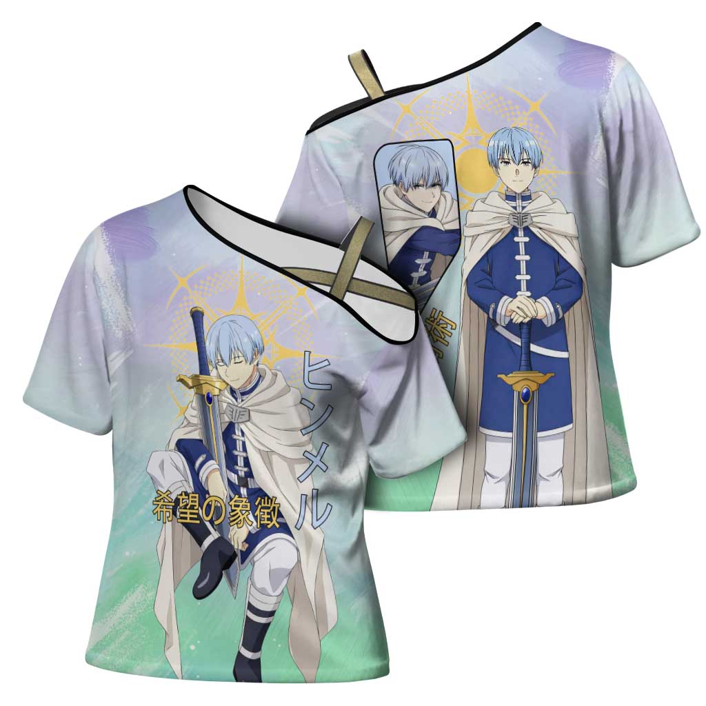 Himmel Frieren Beyond Journey’s End Cross Shoulder Shirt Celestial Anime Fantasy Style