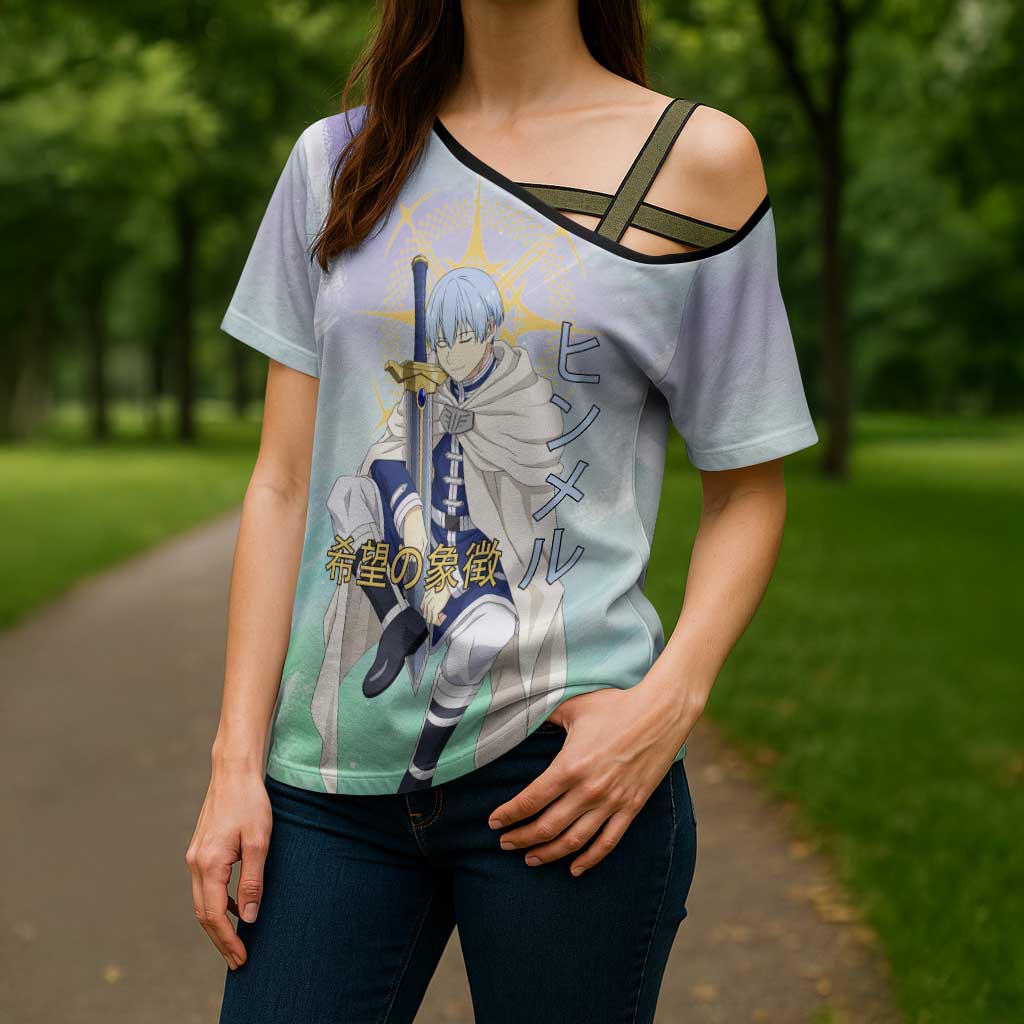 Himmel Frieren Beyond Journey’s End Cross Shoulder Shirt Celestial Anime Fantasy Style