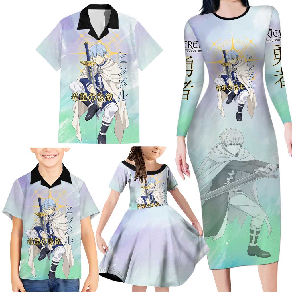 Himmel Frieren Beyond Journey’s End Family Matching Long Sleeve Bodycon Dress and Hawaiian Shirt Celestial Anime Fantasy Style