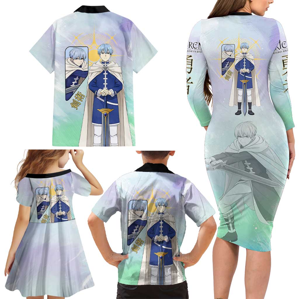 Himmel Frieren Beyond Journey’s End Family Matching Long Sleeve Bodycon Dress and Hawaiian Shirt Celestial Anime Fantasy Style