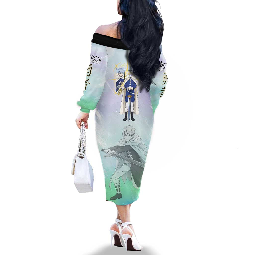 Himmel Frieren Beyond Journey’s End Family Matching Off The Shoulder Long Sleeve Dress and Hawaiian Shirt Celestial Anime Fantasy Style