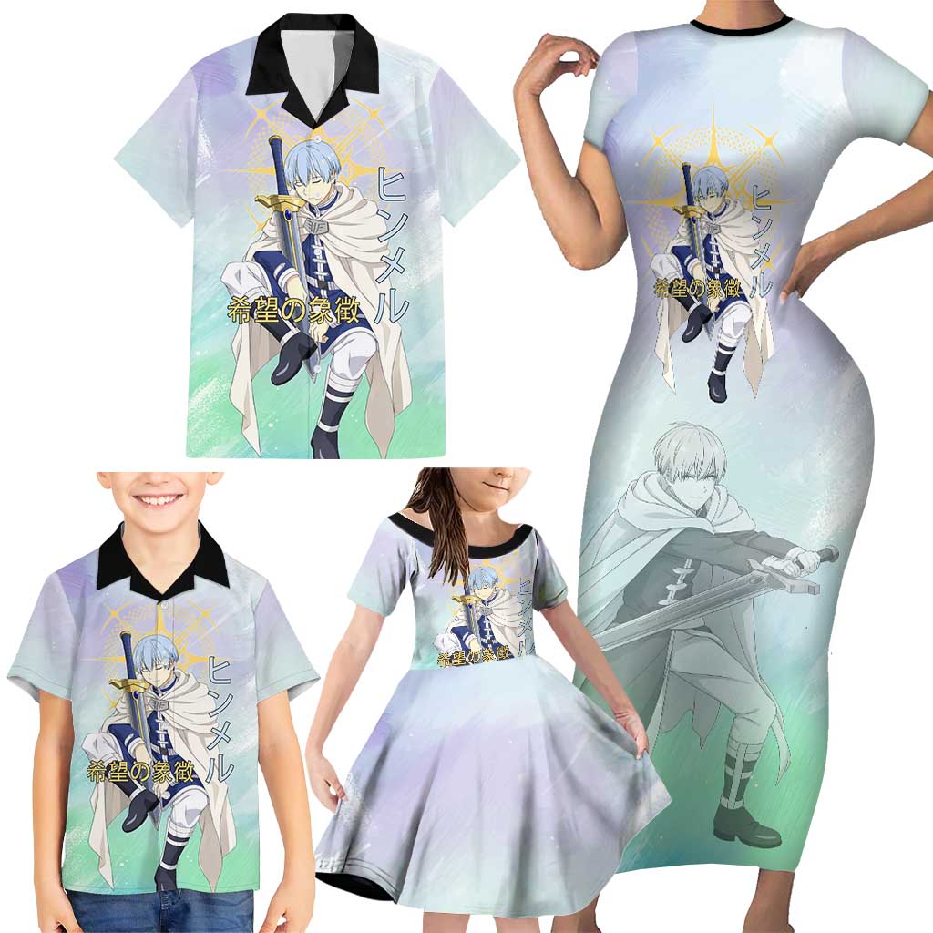 Himmel Frieren Beyond Journey’s End Family Matching Short Sleeve Bodycon Dress and Hawaiian Shirt Celestial Anime Fantasy Style