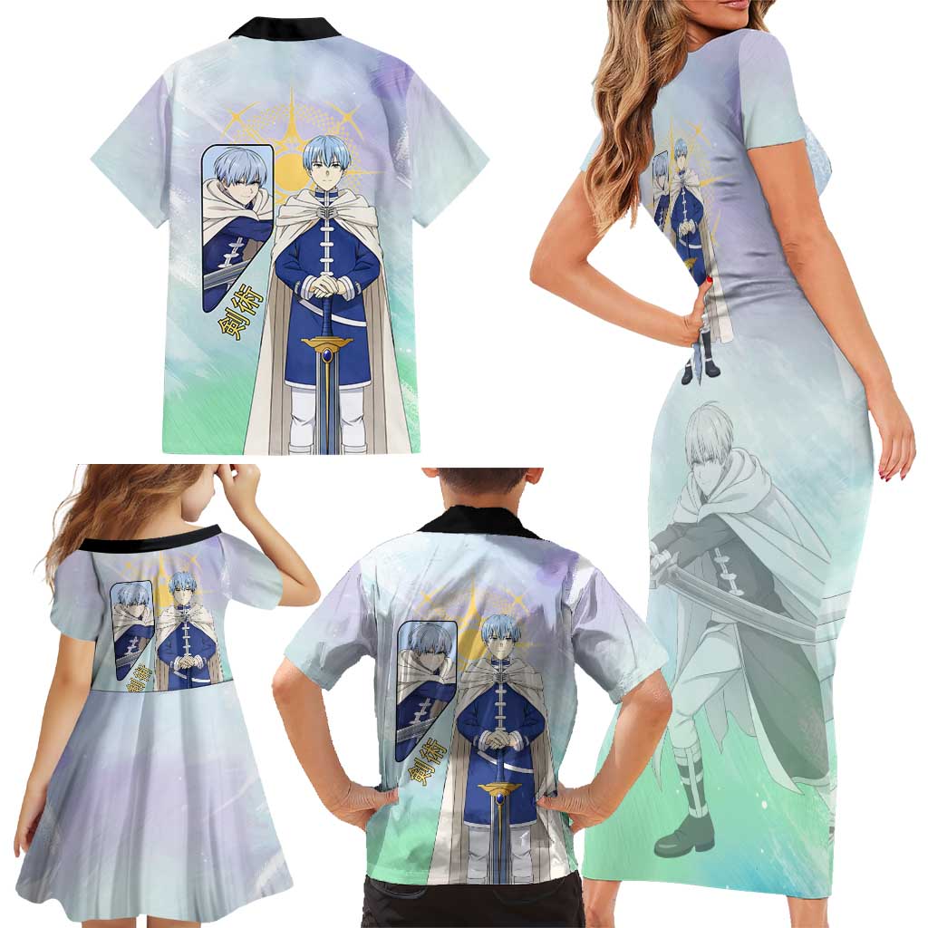 Himmel Frieren Beyond Journey’s End Family Matching Short Sleeve Bodycon Dress and Hawaiian Shirt Celestial Anime Fantasy Style