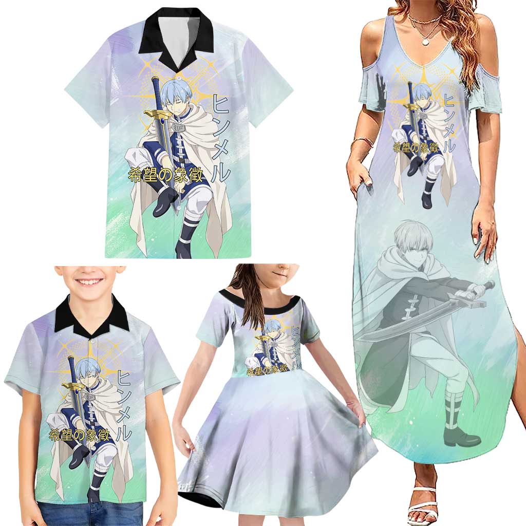 Himmel Frieren Beyond Journey’s End Family Matching Summer Maxi Dress and Hawaiian Shirt Celestial Anime Fantasy Style