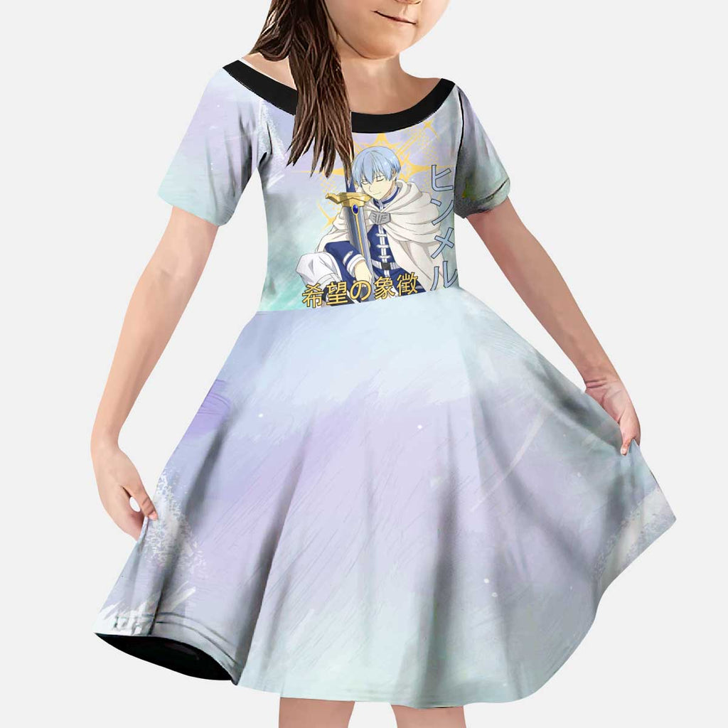 Himmel Frieren Beyond Journey’s End Kid Short Sleeve Dress Celestial Anime Fantasy Style