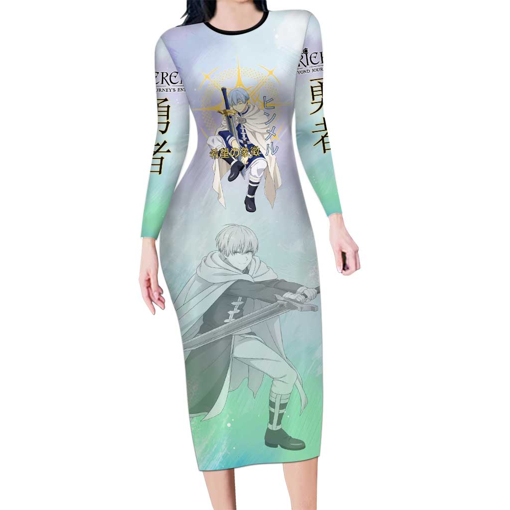 Himmel Frieren Beyond Journey’s End Long Sleeve Bodycon Dress Celestial Anime Fantasy Style