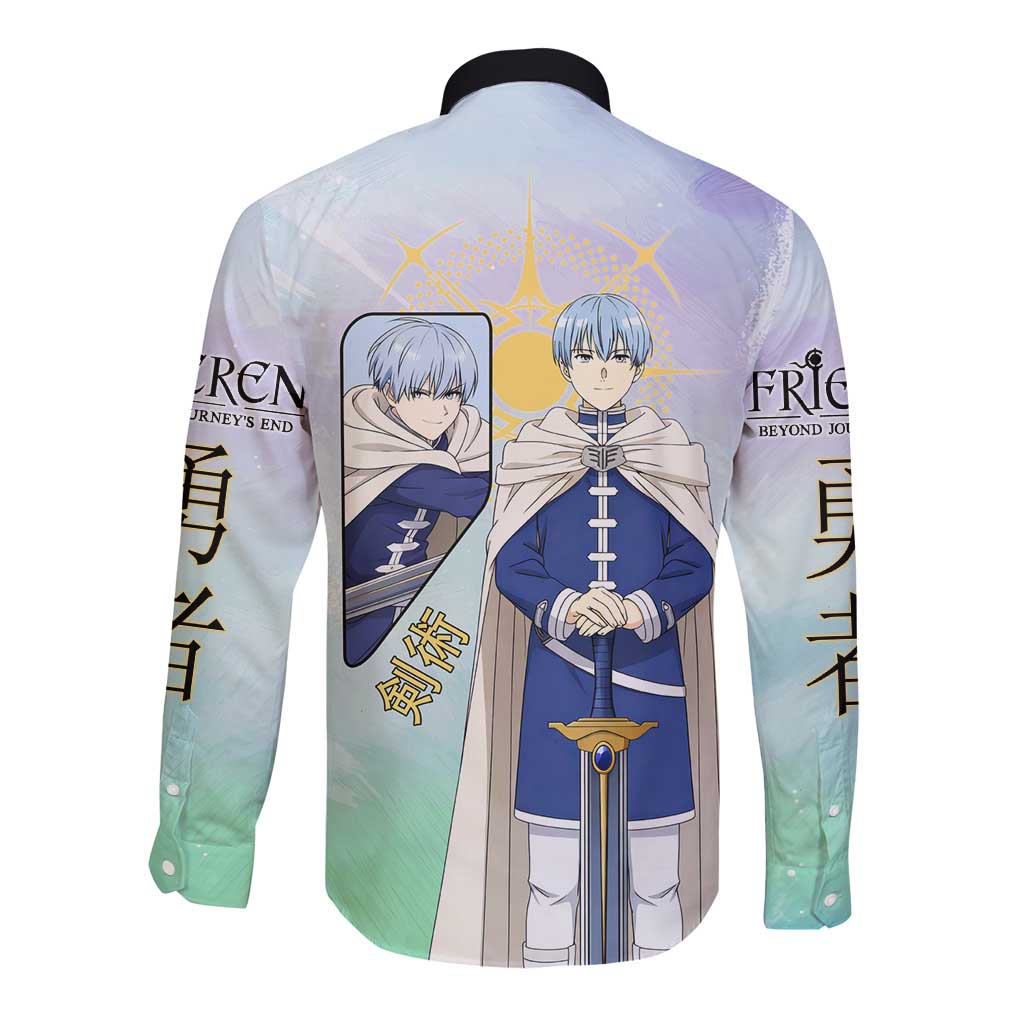 Himmel Frieren Beyond Journey’s End Long Sleeve Button Shirt Celestial Anime Fantasy Style