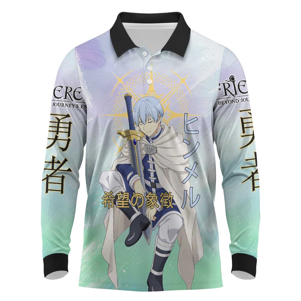 Himmel Frieren Beyond Journey’s End Long Sleeve Polo Shirt Celestial Anime Fantasy Style
