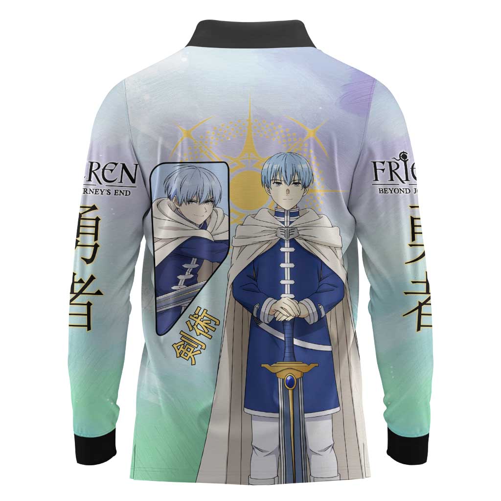Himmel Frieren Beyond Journey’s End Long Sleeve Polo Shirt Celestial Anime Fantasy Style