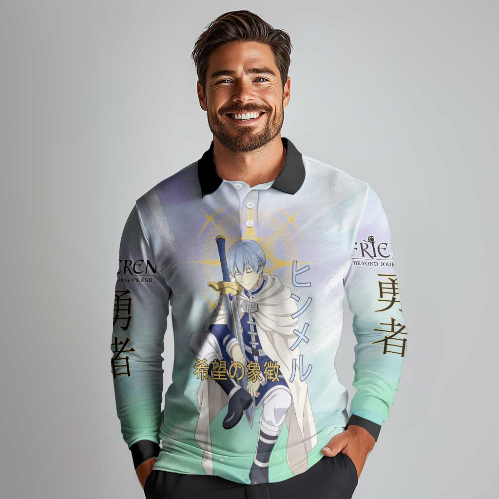 Himmel Frieren Beyond Journey’s End Long Sleeve Polo Shirt Celestial Anime Fantasy Style