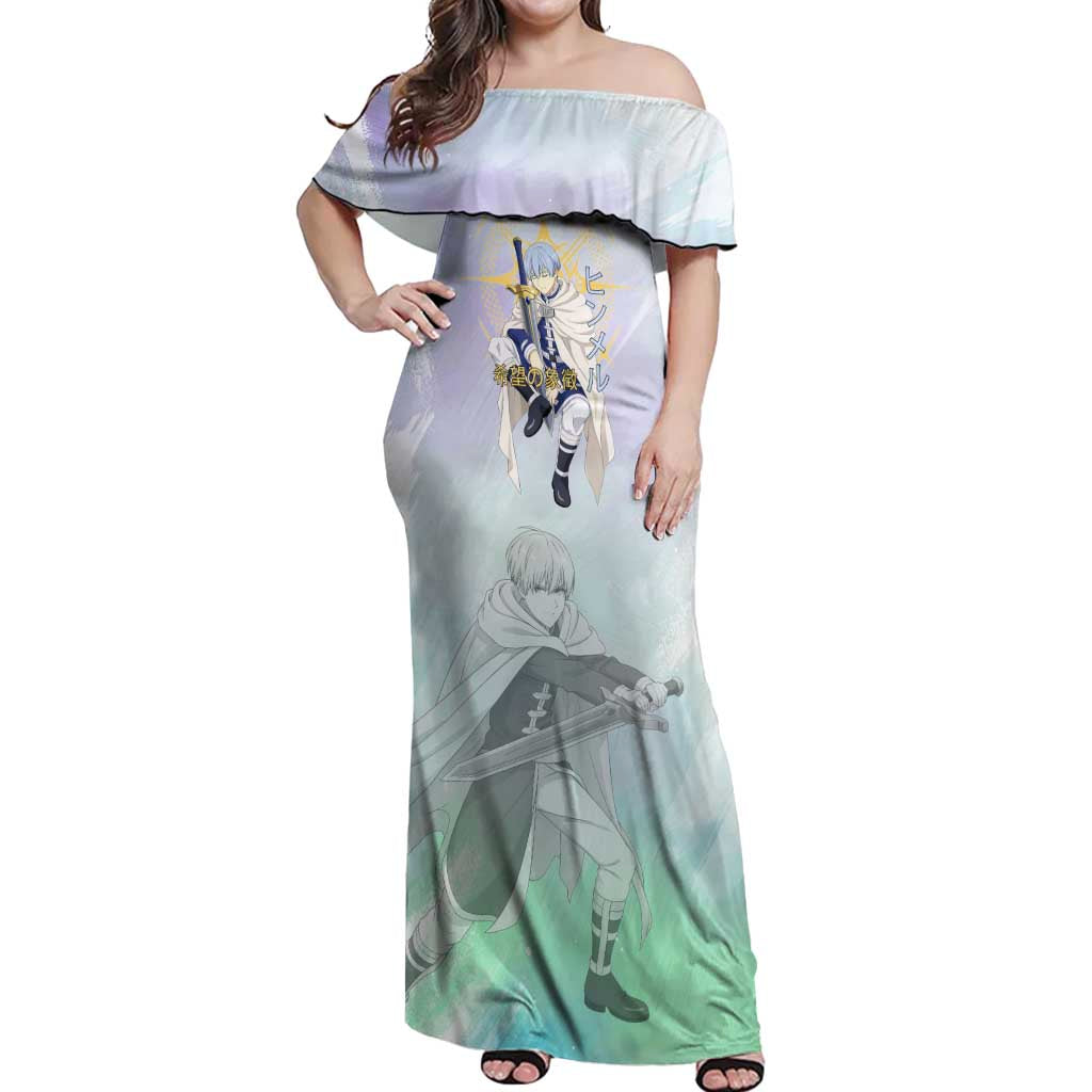 Himmel Frieren Beyond Journey’s End Off Shoulder Maxi Dress Celestial Anime Fantasy Style