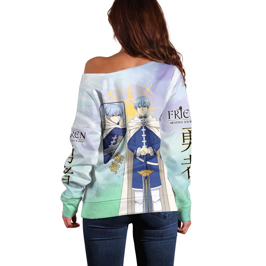 Himmel Frieren Beyond Journey’s End Off Shoulder Sweater Celestial Anime Fantasy Style
