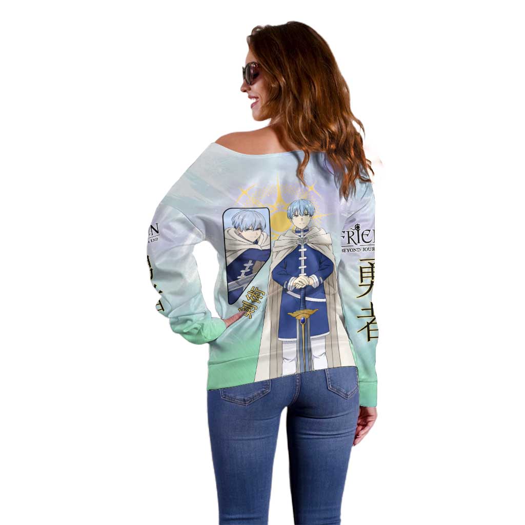 Himmel Frieren Beyond Journey’s End Off Shoulder Sweater Celestial Anime Fantasy Style