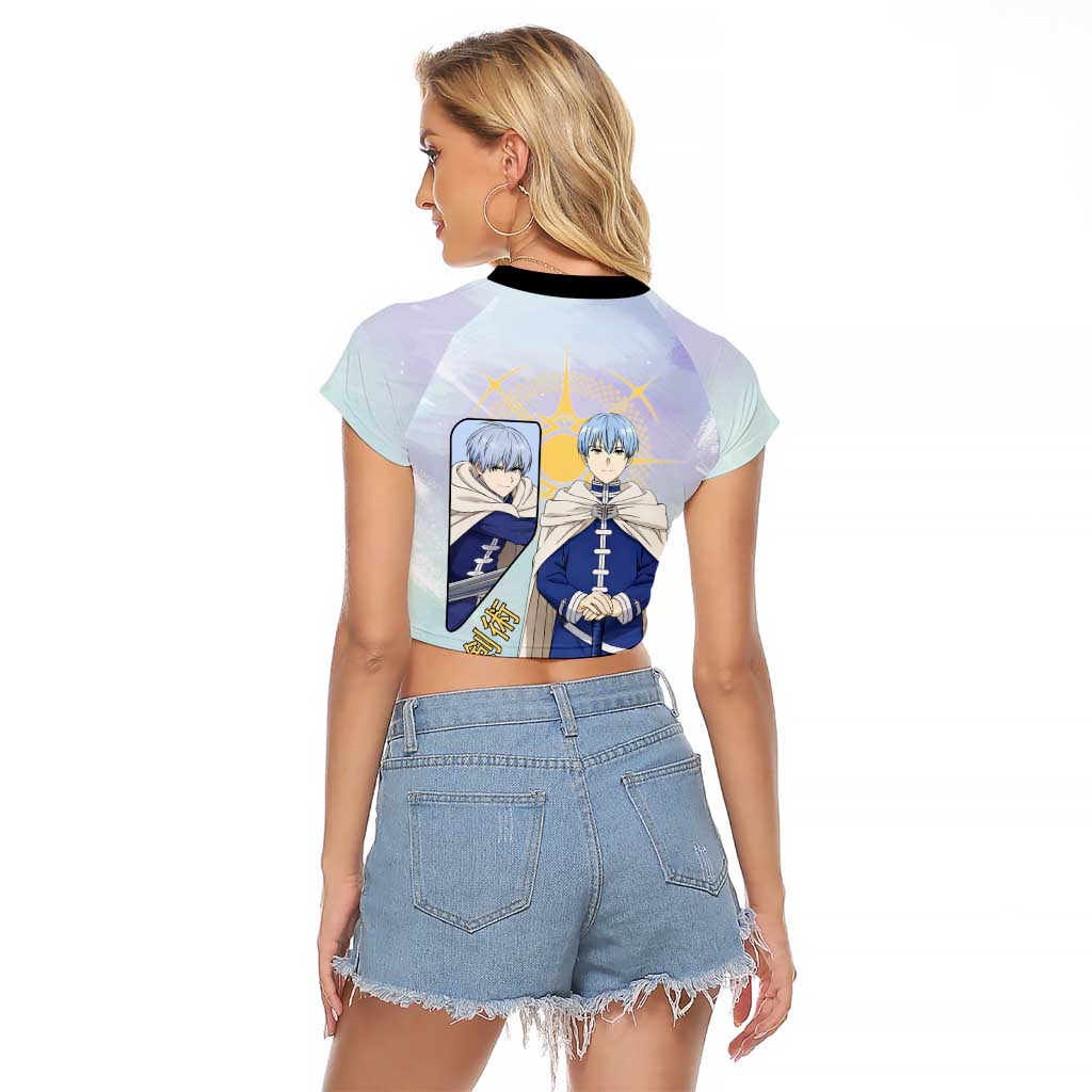 Himmel Frieren Beyond Journey’s End Raglan Cropped T Shirt Celestial Anime Fantasy Style