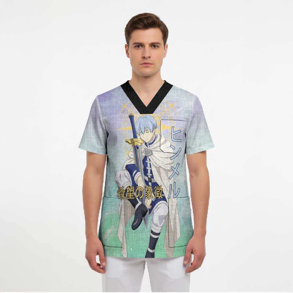 Himmel Frieren Beyond Journey’s End Scrub Top Celestial Anime Fantasy Style