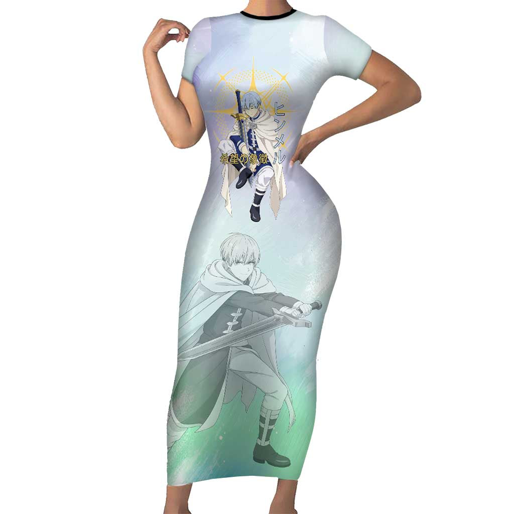 Himmel Frieren Beyond Journey’s End Short Sleeve Bodycon Dress Celestial Anime Fantasy Style