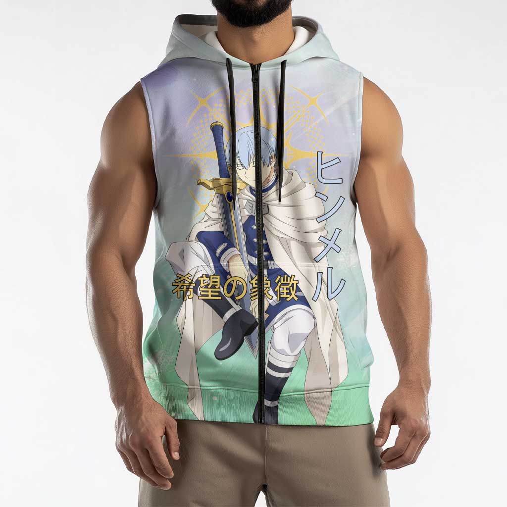 Himmel Frieren Beyond Journey’s End Sleeveless Zip Hoodie Celestial Anime Fantasy Style
