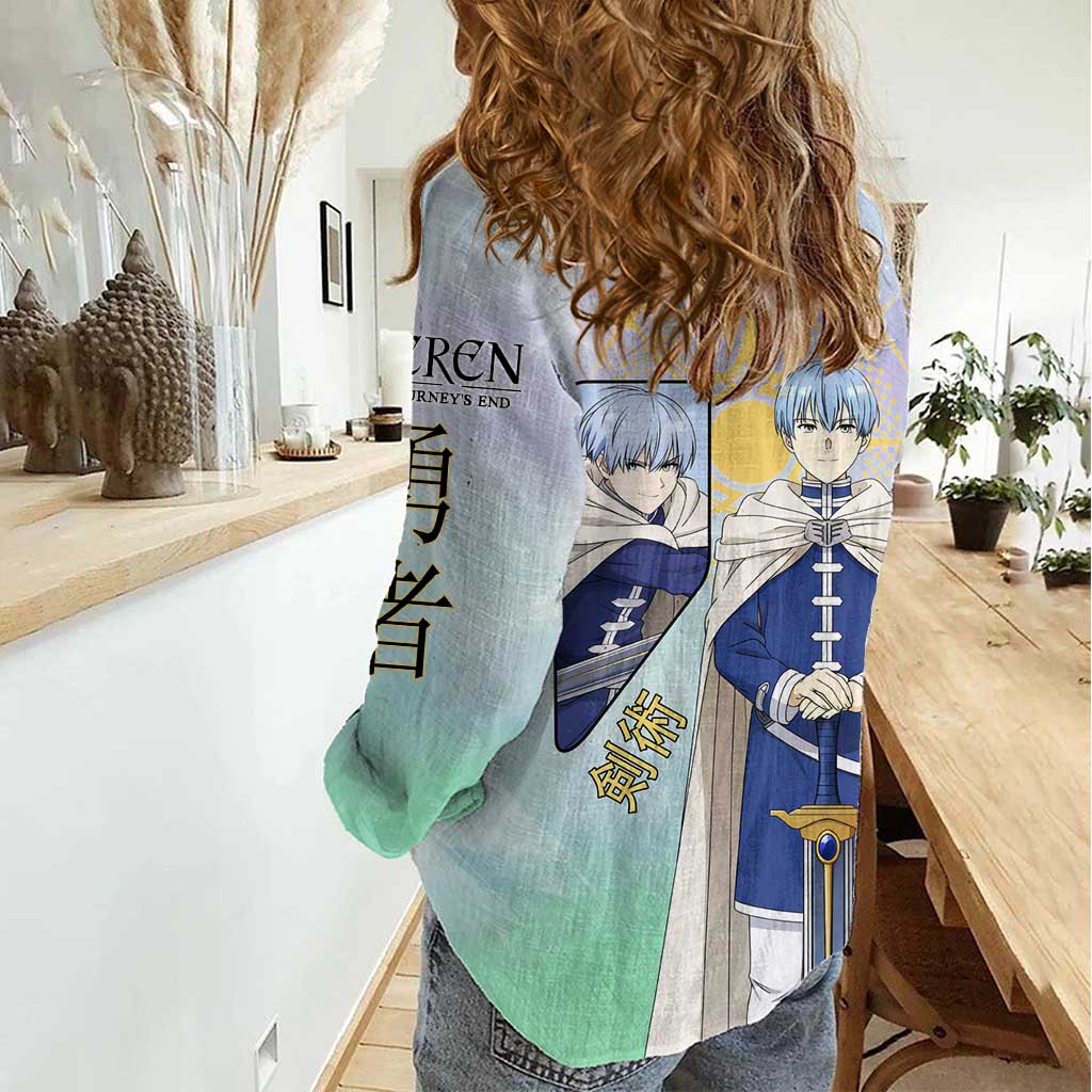 Himmel Frieren Beyond Journey’s End Women Casual Shirt Celestial Anime Fantasy Style