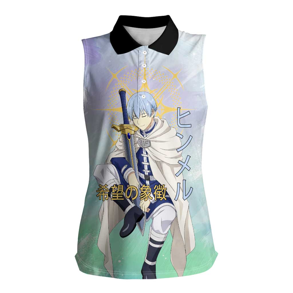 Himmel Frieren Beyond Journey’s End Women Sleeveless Polo Shirt Celestial Anime Fantasy Style