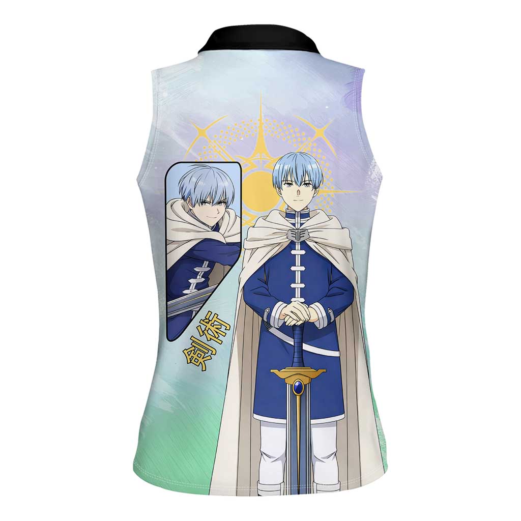 Himmel Frieren Beyond Journey’s End Women Sleeveless Polo Shirt Celestial Anime Fantasy Style