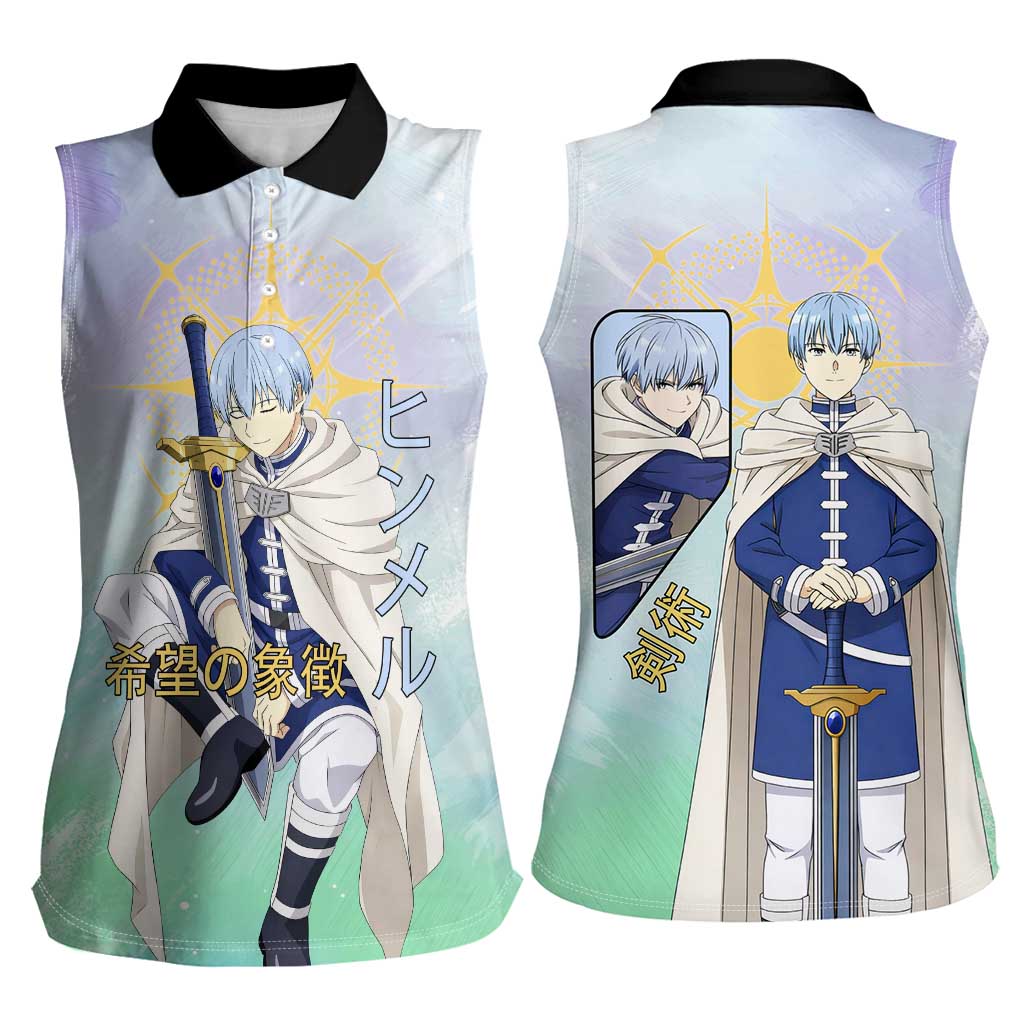 Himmel Frieren Beyond Journey’s End Women Sleeveless Polo Shirt Celestial Anime Fantasy Style