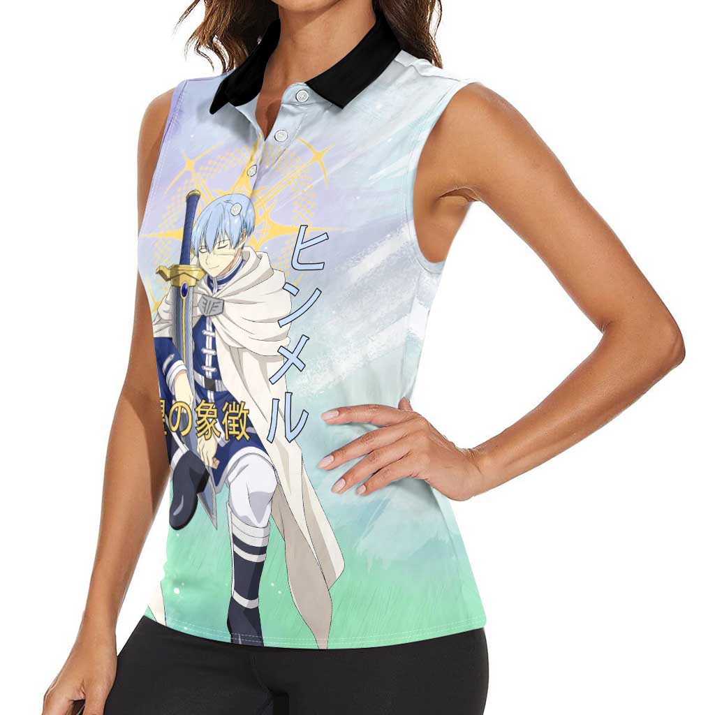 Himmel Frieren Beyond Journey’s End Women Sleeveless Polo Shirt Celestial Anime Fantasy Style
