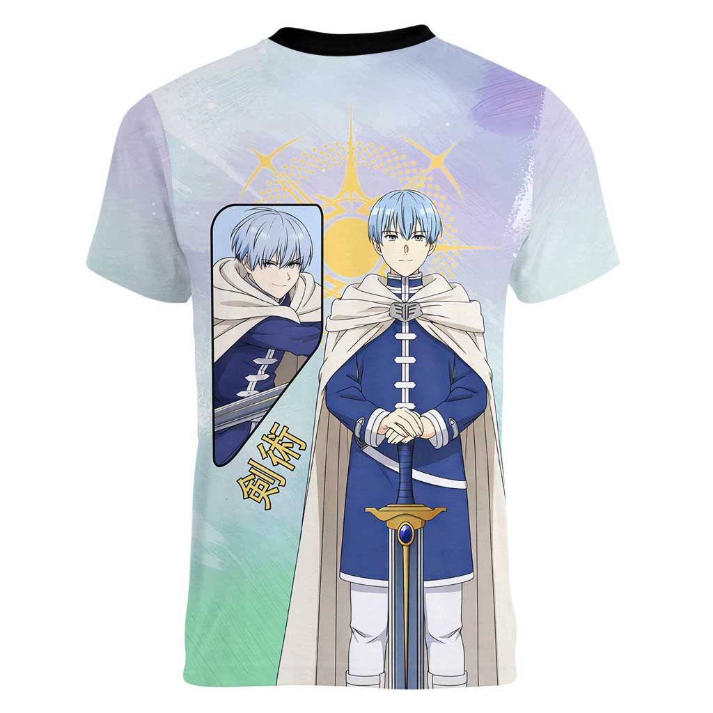 Himmel Frieren Beyond Journey’s End Women V-Neck T-Shirt Celestial Anime Fantasy Style
