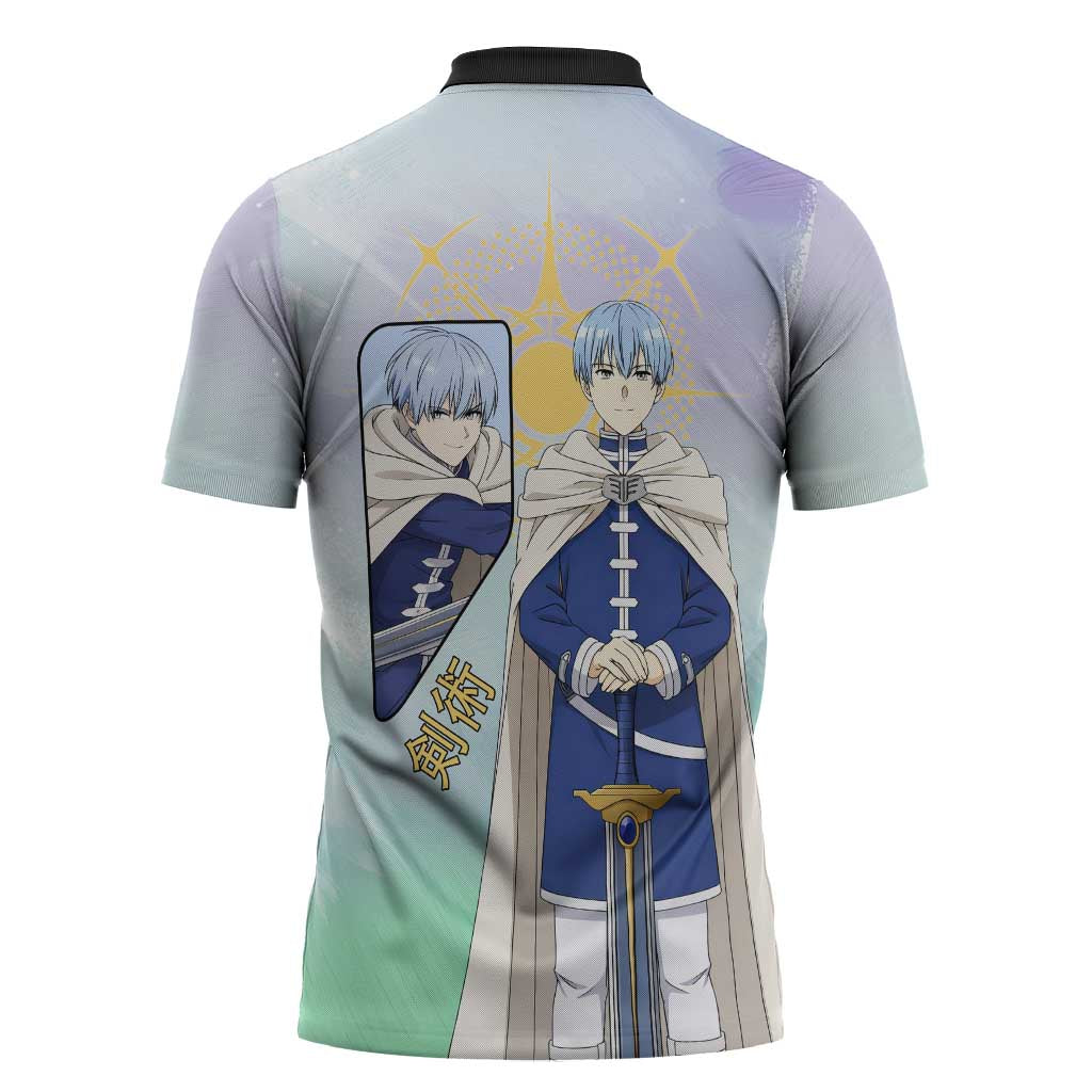 Himmel Frieren Beyond Journey’s End Zipper Polo Shirt Celestial Anime Fantasy Style