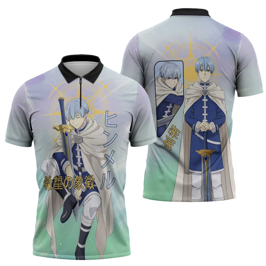Himmel Frieren Beyond Journey’s End Zipper Polo Shirt Celestial Anime Fantasy Style