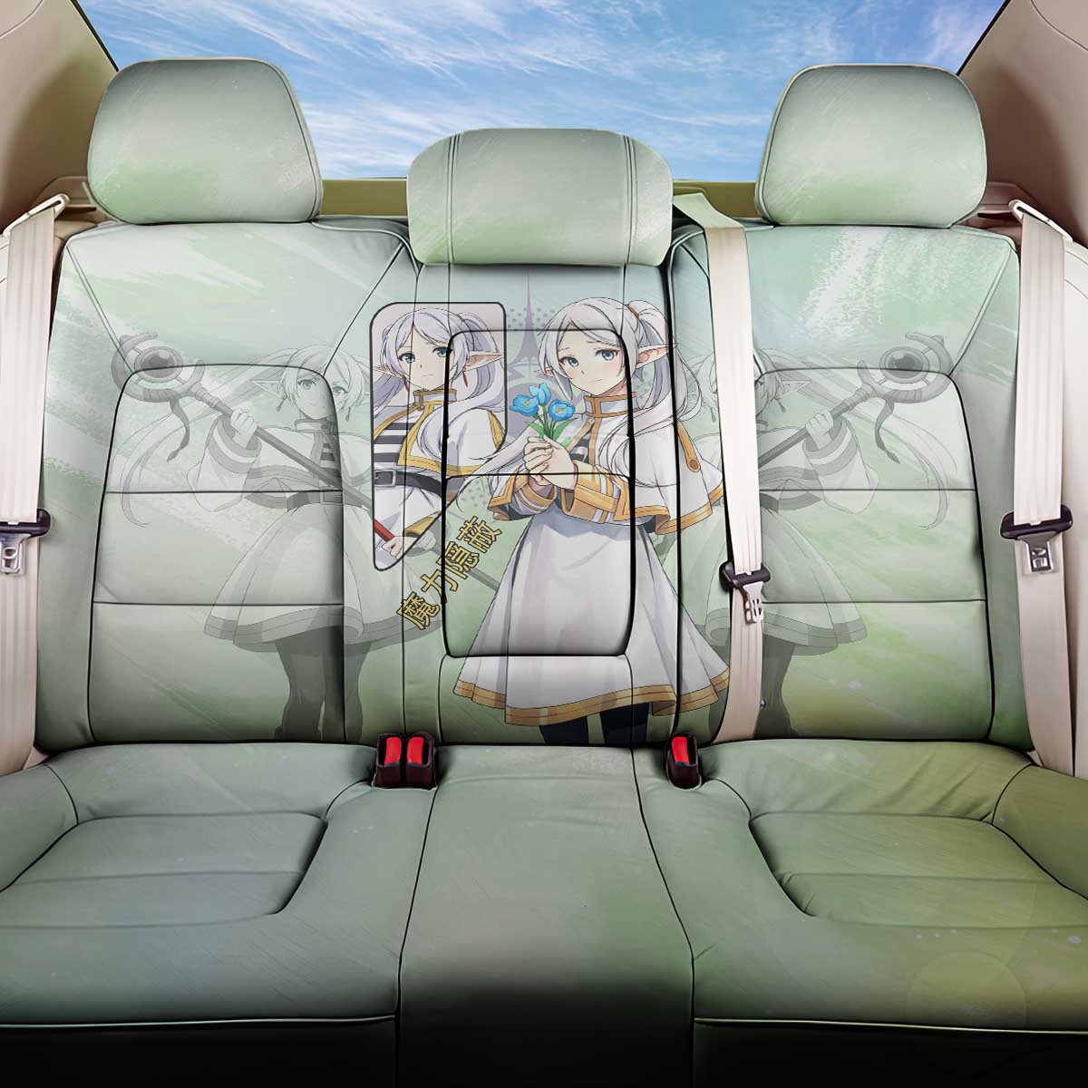 Frieren Frieren Beyond Journey’s End Back Car Seat Cover Ethereal Fantasy Anime Style
