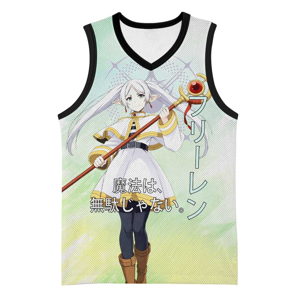 Frieren Frieren Beyond Journey’s End Basketball Jersey Ethereal Fantasy Anime Style