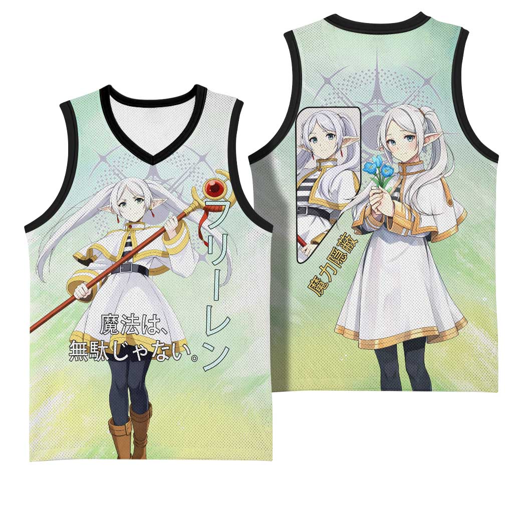 Frieren Frieren Beyond Journey’s End Basketball Jersey Ethereal Fantasy Anime Style