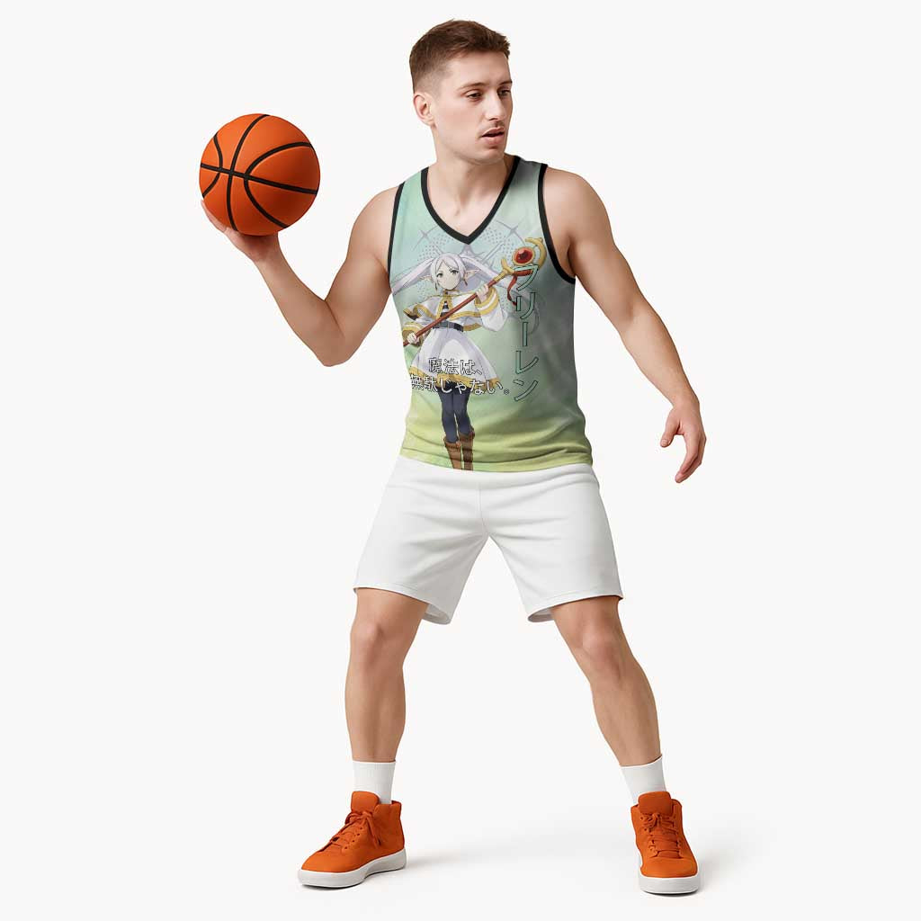 Frieren Frieren Beyond Journey’s End Basketball Jersey Ethereal Fantasy Anime Style