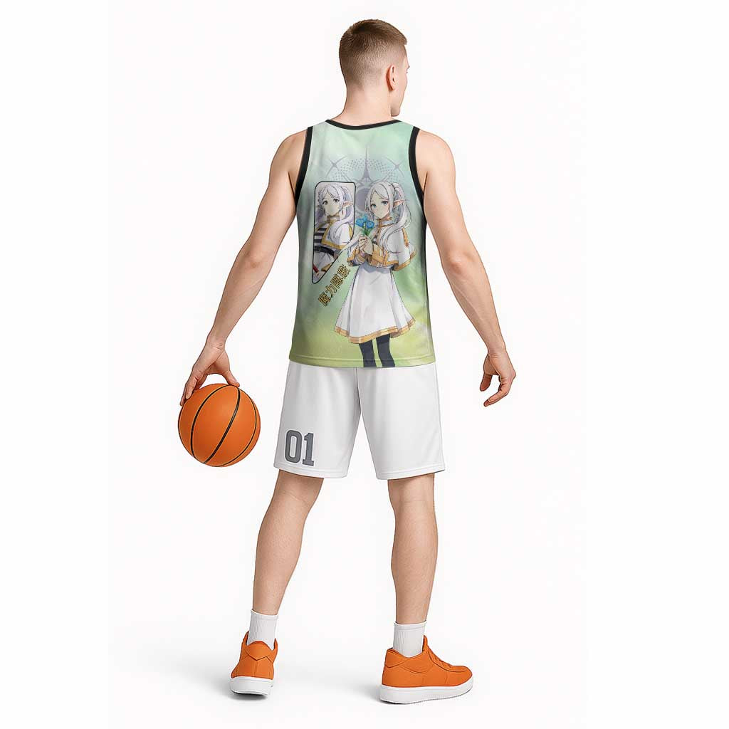 Frieren Frieren Beyond Journey’s End Basketball Jersey Ethereal Fantasy Anime Style
