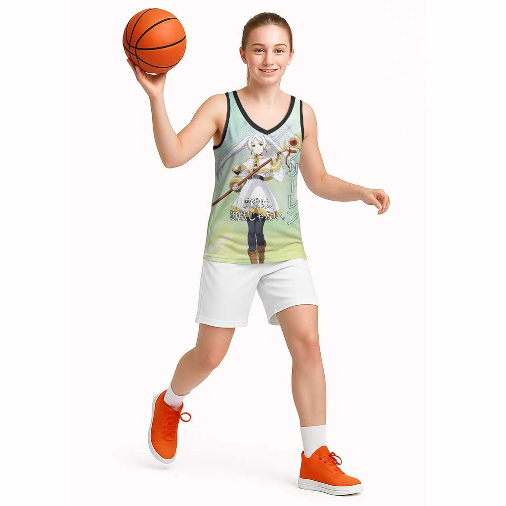 Frieren Frieren Beyond Journey’s End Basketball Jersey Ethereal Fantasy Anime Style