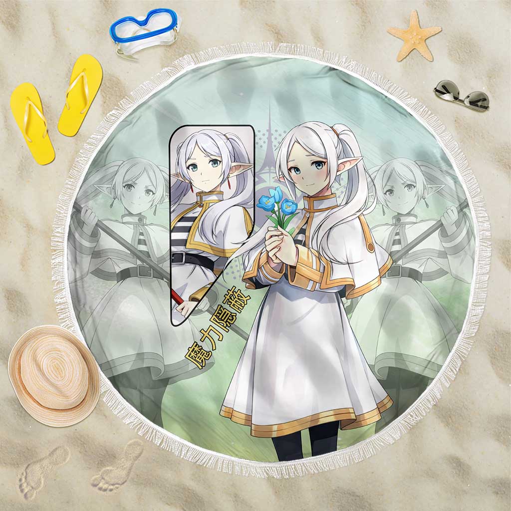 Frieren Frieren Beyond Journey’s End Beach Blanket Ethereal Fantasy Anime Style