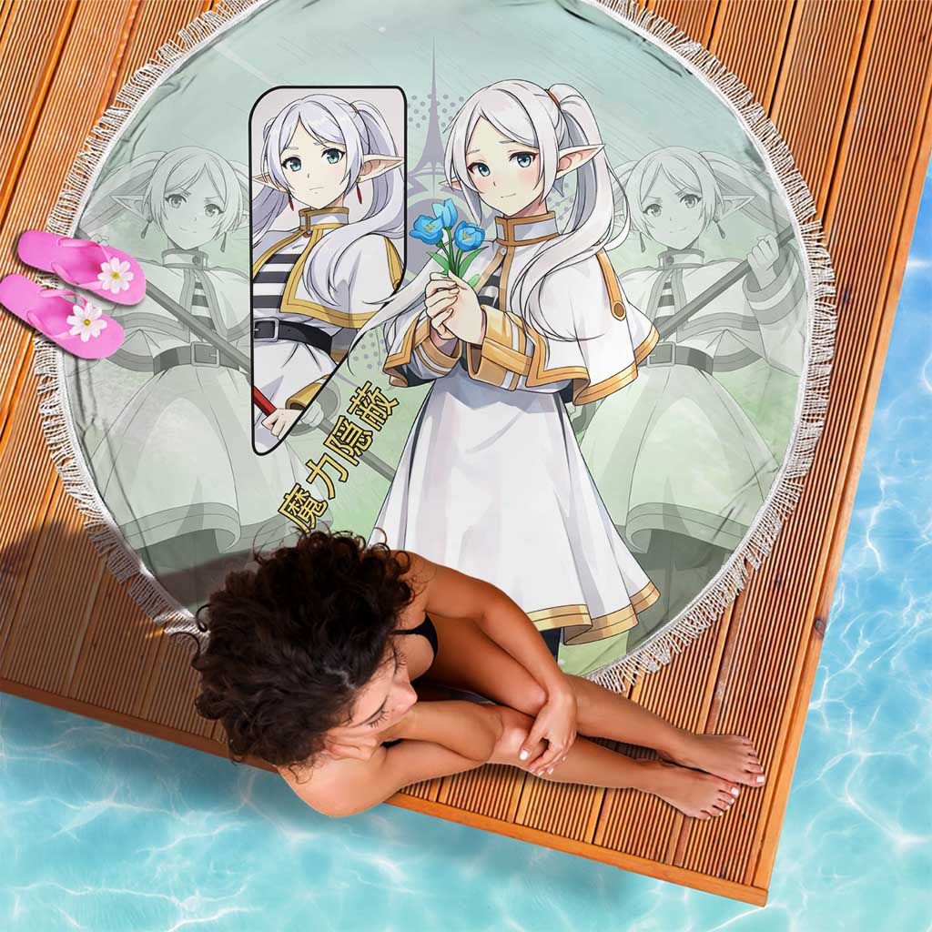 Frieren Frieren Beyond Journey’s End Beach Blanket Ethereal Fantasy Anime Style