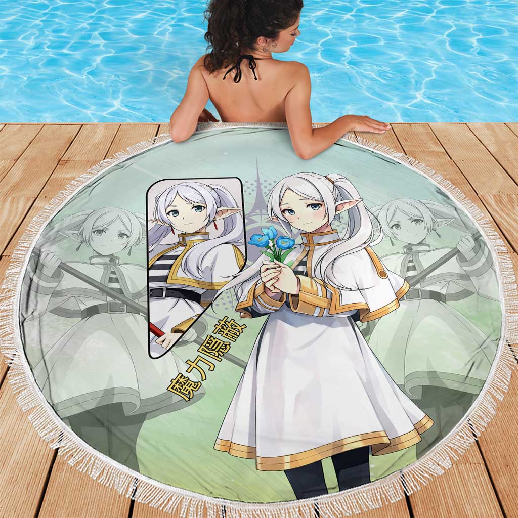 Frieren Frieren Beyond Journey’s End Beach Blanket Ethereal Fantasy Anime Style