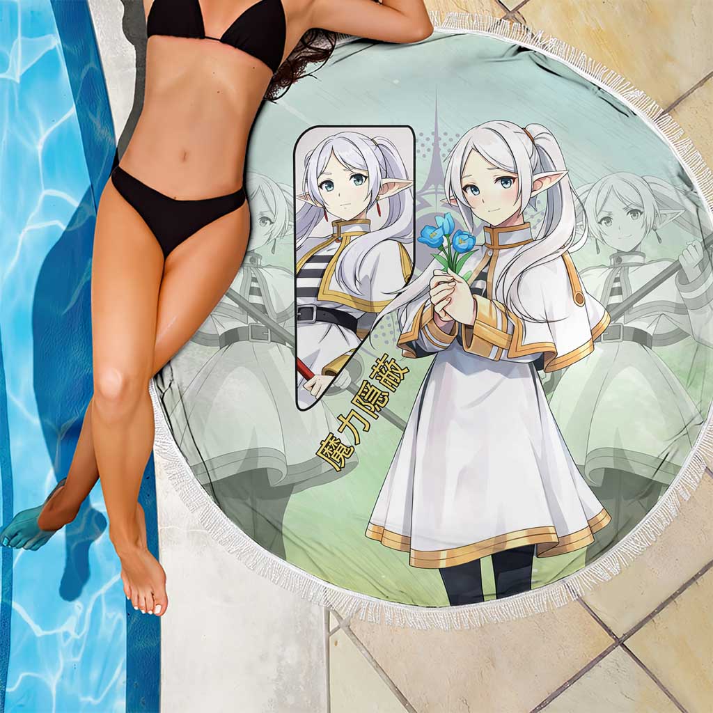 Frieren Frieren Beyond Journey’s End Beach Blanket Ethereal Fantasy Anime Style