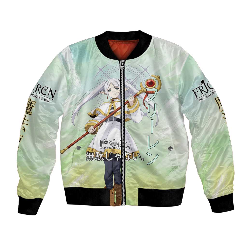 Frieren Frieren Beyond Journey’s End Bomber Jacket Ethereal Fantasy Anime Style