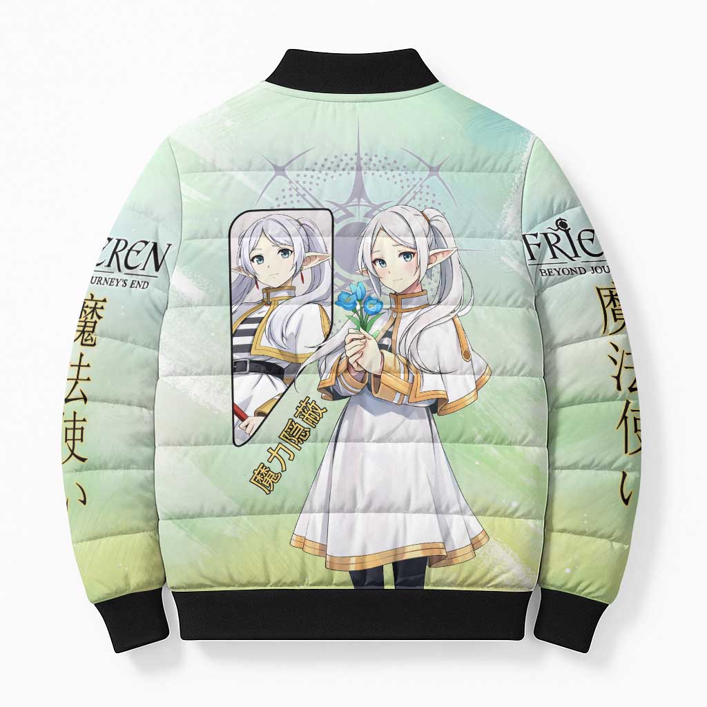Frieren Frieren Beyond Journey’s End Bomber Puffer Jacket Ethereal Fantasy Anime Style